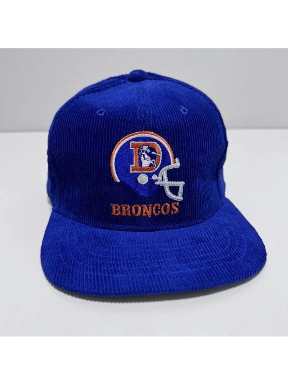 Vintage Denver Broncos Corduroy Hat Cap SnapBack Classic Ted Fletcher Rare 90s